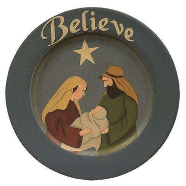 Believe Nativity Plate - The Fox Decor